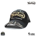 NORTON ノートン メッシュ キャップ ゴールド 刺繍 メッシュ キャップ スナップバック メンズ アメカジ バイカー
