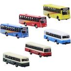 バスコレクション バス模型 ミニバス 車模型 1:150 6本入り 路線バス模型 建物模型 ジオラマ 情景コレクション 教育 DIY