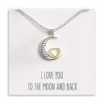 Yahoo! Yahoo!ショッピング(ヤフー ショッピング)Happy Kisses I Love You to The Moon and Backペンダントネックレス 18インチ シルバーとゴールド