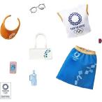 Barbie Storytelling Fashion Pack of Doll Clothes Inspired by The Olympic Games Tokyo 2020: Top, Skirt and 6 Accessories for Barbie Dolls, Gift for 3 t