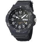 Casio メンズ Quartz Nylon Strap, Black, 28.4 Casual Watch (Model: MRW-210HB-1B