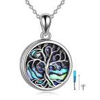 Tree of Life Urn ネックレスs 遺灰 遺骨 925 Sterling シルバー Abalone Shell Tree of L