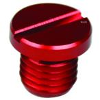 【メーカー在庫あり】 000807-02 ポッシュ POSH ミラーホールカバーキャップ 1個入り アルミ 10mm逆ネジ 赤 HD店