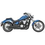 【メーカー在庫あり】 48501 バンス＆ハインズ VANCE & HINES フルエキゾースト スラッシュカット ツインスラッシュ 11年-14年 ストライカー 黒 HD店