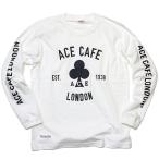 【メーカー在庫あり】 AC002CL-WH/XL エースカフェロンドン ACE CAFE LONDON コットンロンT EST.1938 白 XLサイズ HD店