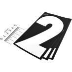 000-0007002 キタコ ゼッケンステッカー (白/小) 番号2 SP店