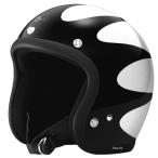0107BSTDSC01023 ブコ BUCO ジェットヘルメット スタンダード スキャロップ 白/黒 SMサイズ SP店