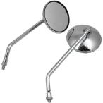 【即納】 6001 NBS バイクパーツセンター ミラー ホンダ、スズキ車用 正ネジ8mm メッキ 左右セット JP店