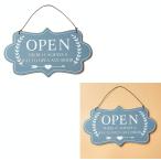 サインプレート 北欧スタイル OPEN&CLOSED 《グレー》 オープン クローズ 店看板 インテリア _.