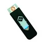 USB充電式 電子ライター 《ブラック》 スライド式 防風 USBライター _