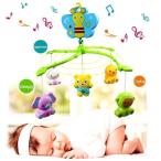 ベッドメリー ベビー おもちゃ 赤ちゃんメリー ベッドオルゴール 360度回転 音楽 新生児 ベビーベッド用 知育寝具 簡単に眠り 出産祝い