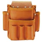 ショッピング広島 広島工具 本皮製腰袋 小 ブラウン ブラック コンパクト
