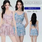  розовый голубой Thai большой рисунок купальный костюм ученик неполной средней школы ученик старшей школы женский 2 позиций комплект Корея экспонирование запись большой студент девочка большой размер раздельный шорты выставить Корея 