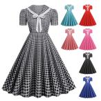  retro One-piece swing платье женский свадьба A линия короткий рукав контри-рок надеты ..50 годы . называется благодарность .... всесезонный танцевальный костюм . одежда обычно надеты 