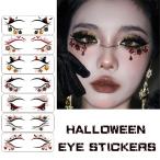  Halloween I макияж украшение тату-наклейка Halloween тату-наклейка I наклейка I тату-наклейка стикер тыква kmo. гнездо бабочка привидение Halloween 
