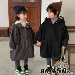 ベンチコート ジュニア 女の子 中綿ジャケット 風パーカー 裏ボア 中綿コート 冬服 ベンチコート キッズ 男の子 子供用 韓国 アウター グレー ブラック 冬 ロン