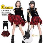 ダンス衣装 トップス 黒 へそ出し キッズダンス衣装 セットアップ 赤 スカート チェック柄 k-pop 衣装 ダンス スカート 赤 ベスト 黒 長袖 韓国 ダンス 衣装 赤