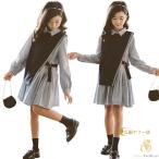 卒業式 スーツ 女の子 ワンピース ニット ベスト 卒服 女の子 フォーマル スーツ なんちゃって制服 セット 子供服 卒業式 小学校女子 ワンピース 小学校 韓国 制