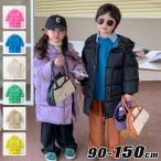 ベンチコート ジュニア 女の子 男の子 ロングコート 中綿コート 中綿 ジャケット 冬服 子供用 風パーカー ボーダー柄 キッズ ベンチコート 暖かい フード付き ア
