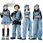  Denim Корея Kids танцевальный костюм выставить stage костюм tops бабочка лучший юбка брюки берет ребенок одежда hip-hop девочка мужчина casual симпатичный 