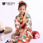 ショッピングキッズ浴衣 浴衣 子供 花柄 レッド 浴衣セット 女の子 キッズ浴衣 着物セット 2点セット 子ども 女児 キッズ 子供浴衣 子供服 夏祭り 花火大会 作り帯 兵児帯 夏祭り ジュニ