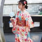 浴衣 子供 花柄 浴衣セット 女の子 キッズ浴衣 着物セット 8点セット 浴衣 腰ひも 帯 足袋 髪飾り 肌襦袢 下駄 巾着袋 子ども 女児 キッズ 子供浴衣 子供服 夏祭