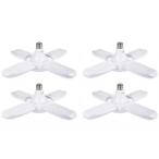 LEDガレージライト LEDペンダントライト 4個セット 60W 6000LM E26口金 シーリングライト5灯式 スーパールミネ 角度調節可能