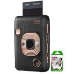 フィルム10枚付き【送料無料】フジフイルム FUJIFILM カメラ＆スマートフォン用プリンター チェキ instax mini LiPlay ELEGANT BLACK