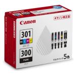 ショッピング純正 【純正品】Canon キヤノン インクタンク BCI-301(BK/C/M/Y)+BCI-300 5色マルチパック