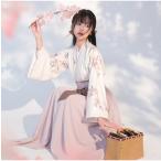 ハンフー 漢服 桜柄 ツーピース 長袖 ロング丈