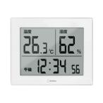ドリテック 大画面温湿度計「ハキミエ」 ホワイト O-506WT