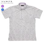 VUMPS ヴァンプス クールマックス カノコフラワープリント ポロシャツ 半袖 吸水速乾 ストレッチ 父の日 プレゼント