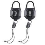 ショッピングdod DODディーオーディー ピタリール2個セット カラビナ 釣り 小物 脱落防止 FG1-172-BK