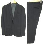 美品 ジョセフ オム JOSEPH HOMME メンズ ストレッチ ジャージー セットアップ スーツ size44 S相当 春夏秋 ネイビー AIR SUITING