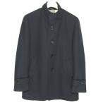 ショッピングブラックレーベル 美品 ブラックレーベル クレストブリッジ BLACK LABEL CRESTBRIDGE メンズ ウール スタンドカラー コート M 秋冬 ネイビー 三陽商会