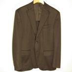 新品同様 ポールスチュアート Paul Stuart メンズ 麻混 ストレッチ テーラード ジャケット size48 L相当 春夏 リネン ニット生地 ブラウン
