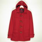 ショッピングTOMMY 新品同様 トミーヒルフィガー TOMMY HILFIGER メンズ メルトン ダッフルコート XL 小さめ 冬物 レッド 内側キルティング フード着脱可能