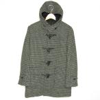 ショッピングダッフルコート 美品 テイジンメンズショップ TEIJIN MEN'S SHOP メンズ ハリスツイード ダッフルコート L 秋冬 ハウンドトゥース グレー ウール 千鳥格子