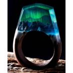 Secret Wood Ring  Aurora　Borealis　シークレットウッド　リング　オーロラボレアリス
