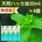 天然ハッカ油30ml×4個 スプレー式 ペパーミント商会 薄荷 オイル 無添加