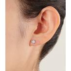 キュービックジルコニア チタンピアス＆チャーム付きキャッチ セット チタンピアス 一粒ピアス 揺れるピアス バックキャッチ チャームピアス ハート レディース