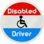 ホーロー看板風カーマグネット Disabled Driver 丸枠