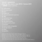  Sakamoto Ryuichi saka Moto ryuuichi/ playing the piano usa 2010 / korea 2011 -ustream viewers selection- (CD)