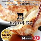 ショッピングぎょうざ 長崎和牛 A4-A5ランク使用 長崎和牛餃子 14個入×10P 計140個 黒毛和牛 餃子 国内製造 冷凍生ぎょうざ 牛肉餃子 おいしい 新発売 おすすめ 国産玉ねぎ使用
