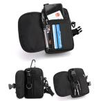 スマホポーチ メンズ ショルダー ストラップ カラビナ付 ショルダーポーチ ベルトポーチ 斜めがけ 携帯ポーチ ベルト 腰 スマホ 鍵 カード 収納