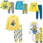 子供服 パジャマ ルームウェア ミニオン 長袖 長ズポン 上下セット キッズ ジュニア 男の子 ボーイズ 綿100％ 春 秋 冬