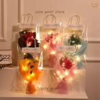 ショッピングわけ有 ソープフラワー 花束 LED ライト付き バラ ひまわり 向日葵 薔薇 造花 花