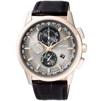 シチズン CITIZEN エコドライブ ソーラー 電波腕時計 サファイアガラス 本革 AT8113-12H