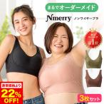 公式 Nmerry ノンワイヤーブラ 【3枚セット】 育乳ブラ エヌメリー  大きいサイズ  ナイトブラ  補正下着 ノンワイヤー インナー 下着 ホームウェア