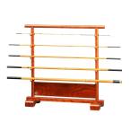 釣り竿ホルダー横置き型（ケヤキ色・タモ材） KNH-T5384（和家具）ケンホープ